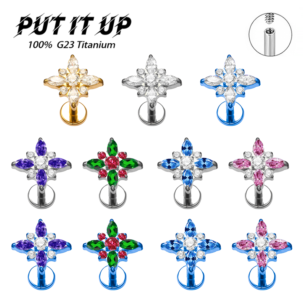 Body Jewellery - PUTITUP F136 Titanium Anodized Horse Eye