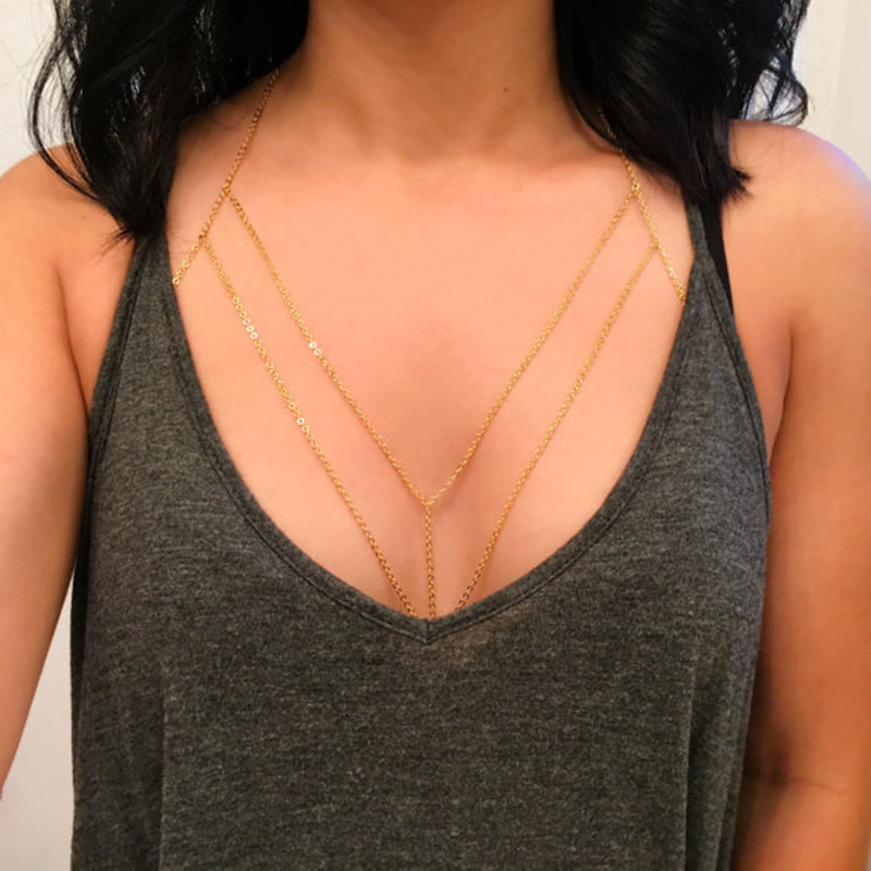 Body Jewelry Gold - Sex Staggered Body Chain For Women