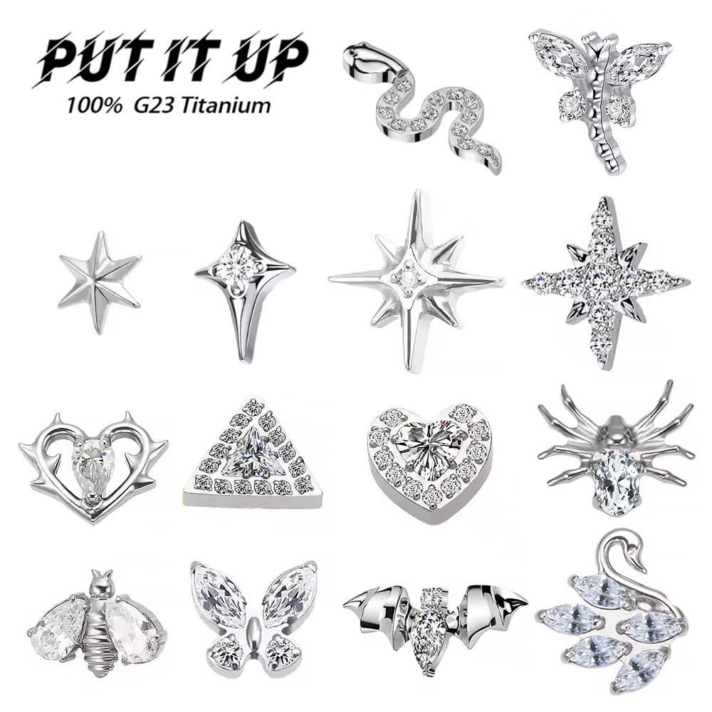 Body Jewellery - PUTITUP F136 Titanium Trendy Niche Lip