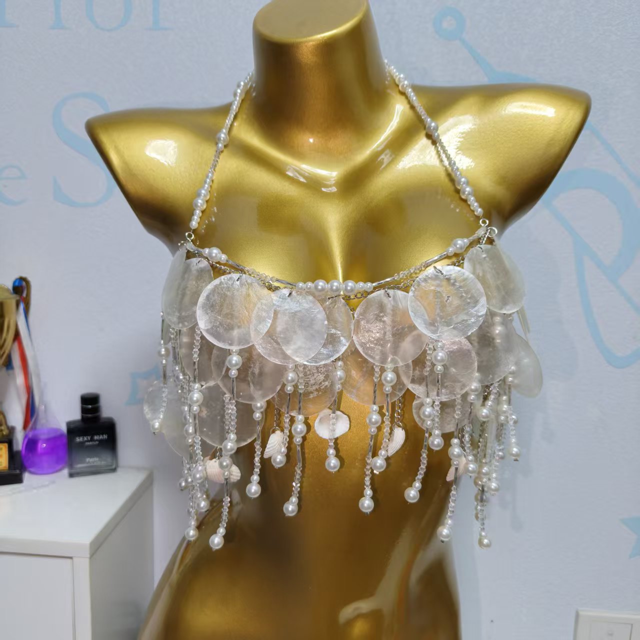 Body Jewelry Top - Handmade Sparkly Mermaid Top Costume Women