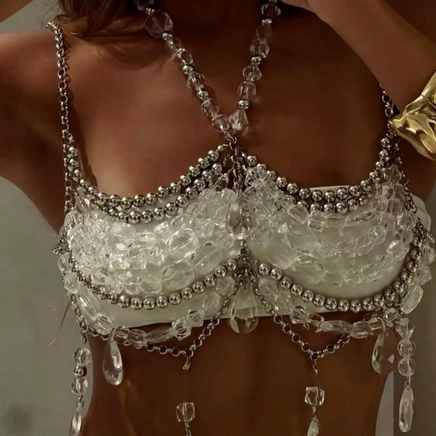 Body Jewelry Harness - 2025 Handmade Music Festival Outfits Bralette