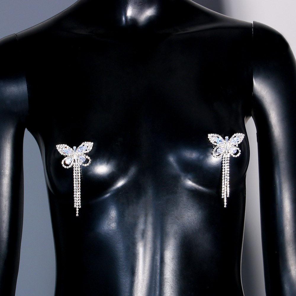 Sexy Rhinestone Butterfly Tass - Body Jewelry Top บทวิจารณ์และราคา
