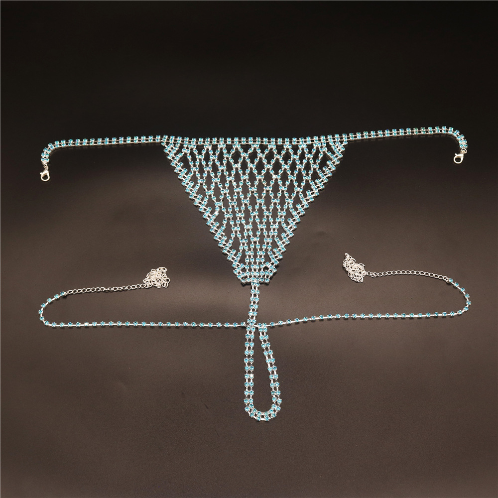 Boho Rhinestone Grid Chest Cha - Body Jewellery บทวิจารณ์และราคา