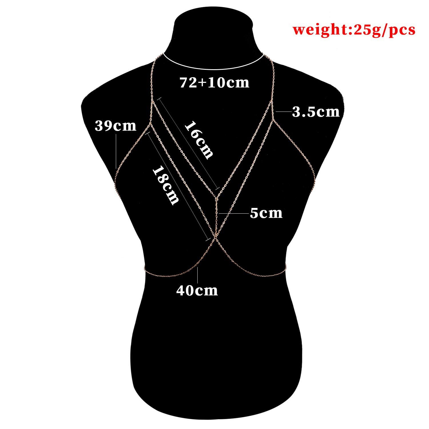 Sex Staggered Body Chain For W - Body Jewelry Gold บทวิจารณ์และราคา