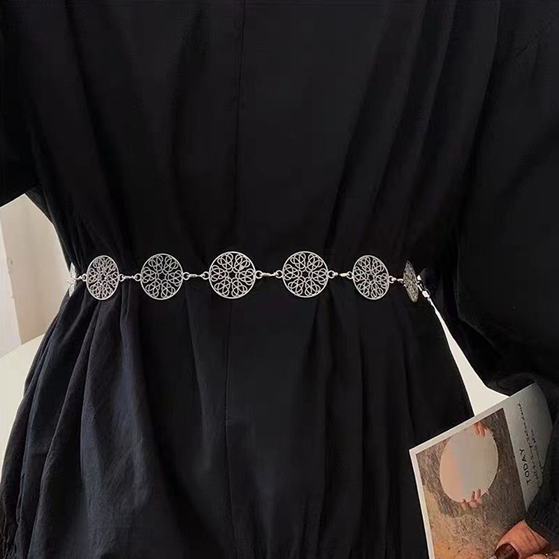 Elegant Round Metal Belt For W - Body Jewelry Gold บทวิจารณ์และราคา