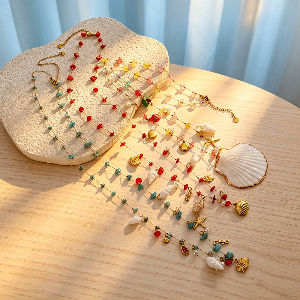 Oversize Shell Pendant Waist B - Body Jewelry Gold บทวิจารณ์และราคา