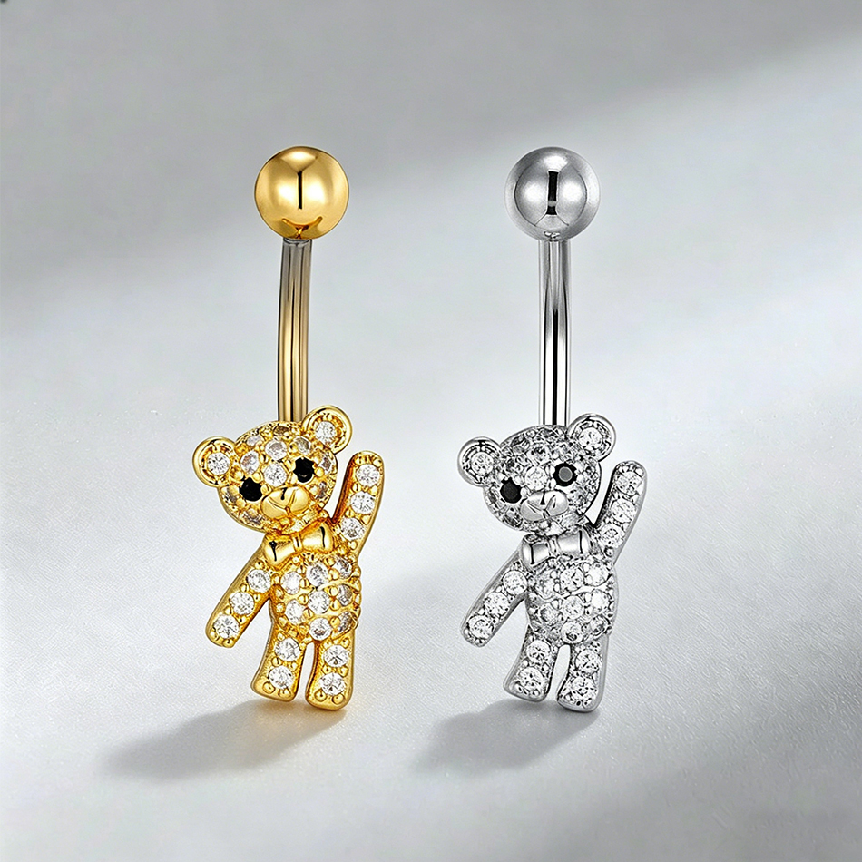 Cute Animal Belly Button Rings - Body Jewellery บทวิจารณ์และราคา