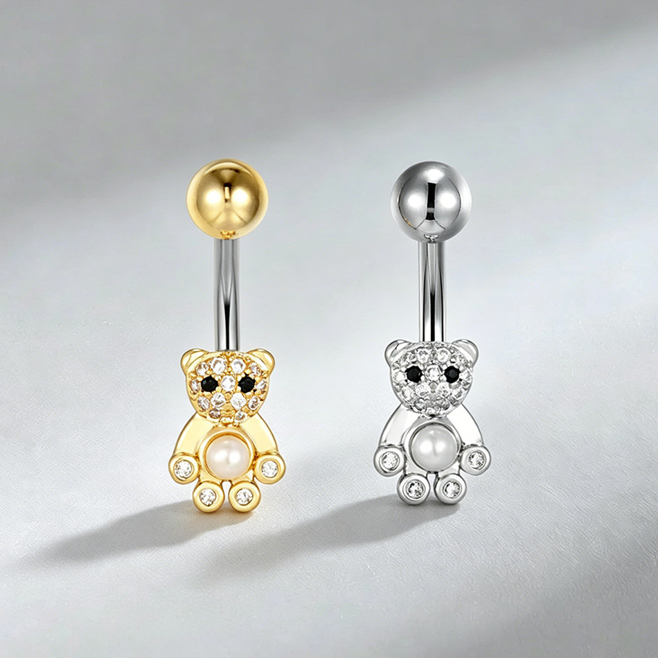 Cute Animal Belly Button Rings - Body Jewellery บทวิจารณ์และราคา