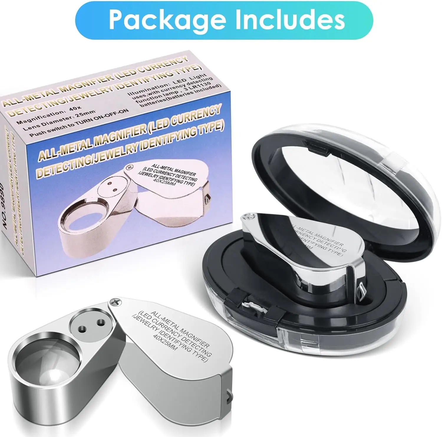 40X Illuminated Jeweler Loupe  - Body Jewelry Repair บทวิจารณ์และราคา