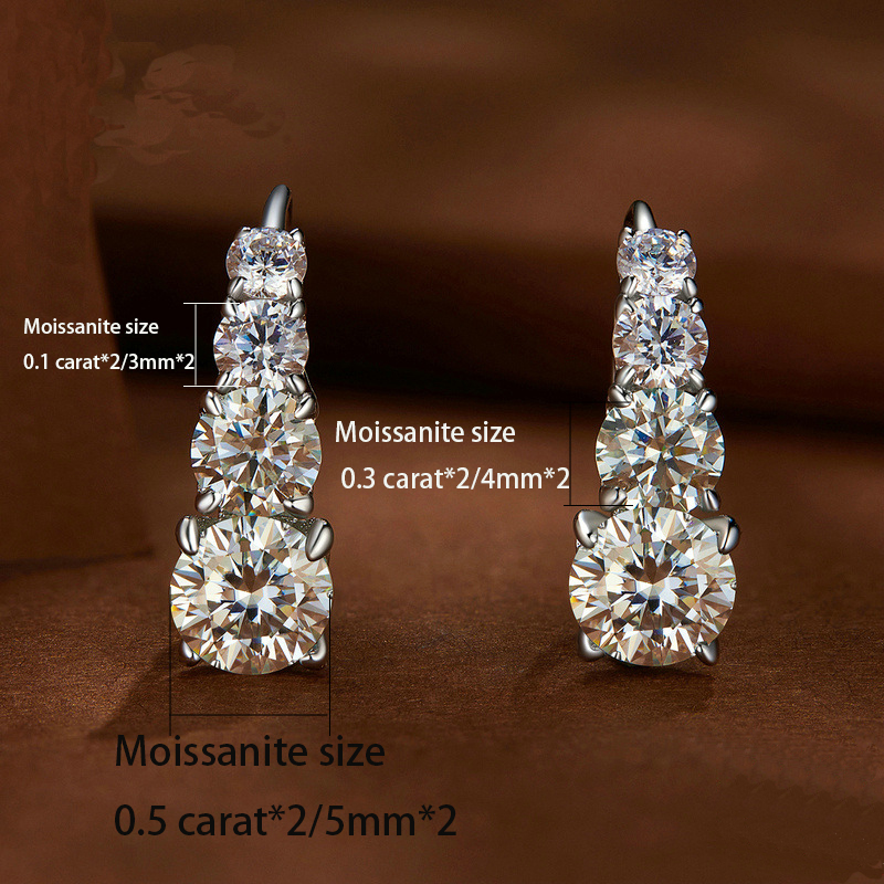 S925 Silver 1.8CT Moissanite E - Body Jewelry Diamond บทวิจารณ์และราคา