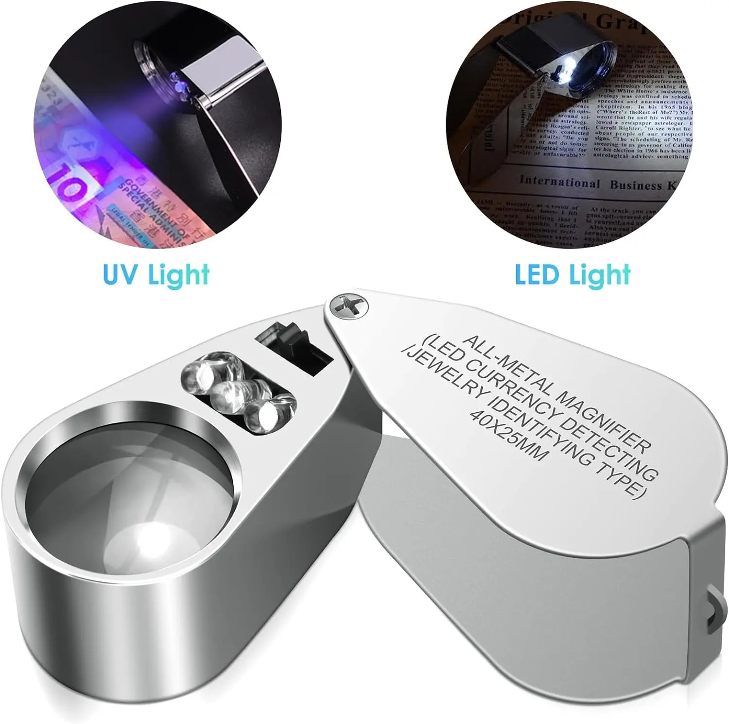 40X Illuminated Jeweler Loupe  - Body Jewelry Repair บทวิจารณ์และราคา