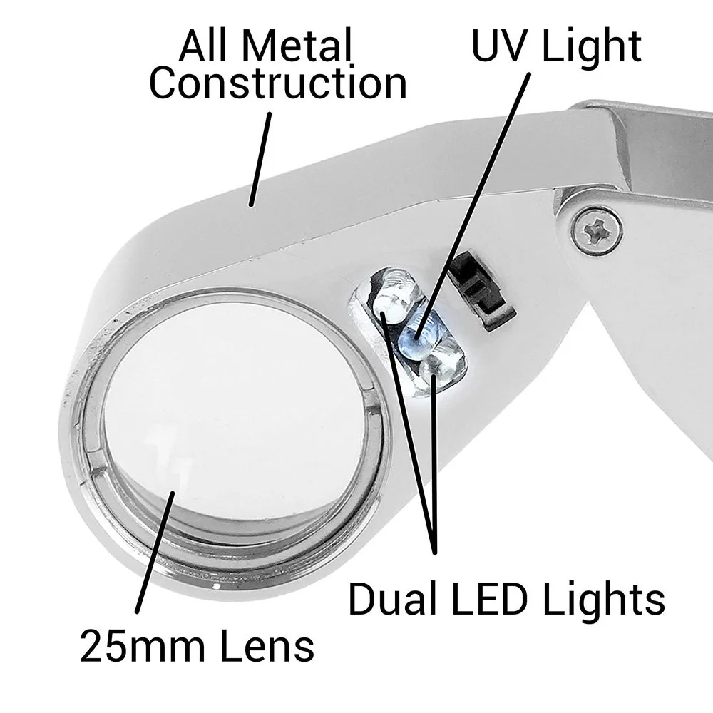 40X Illuminated Jeweler Loupe  - Body Jewelry Repair บทวิจารณ์และราคา