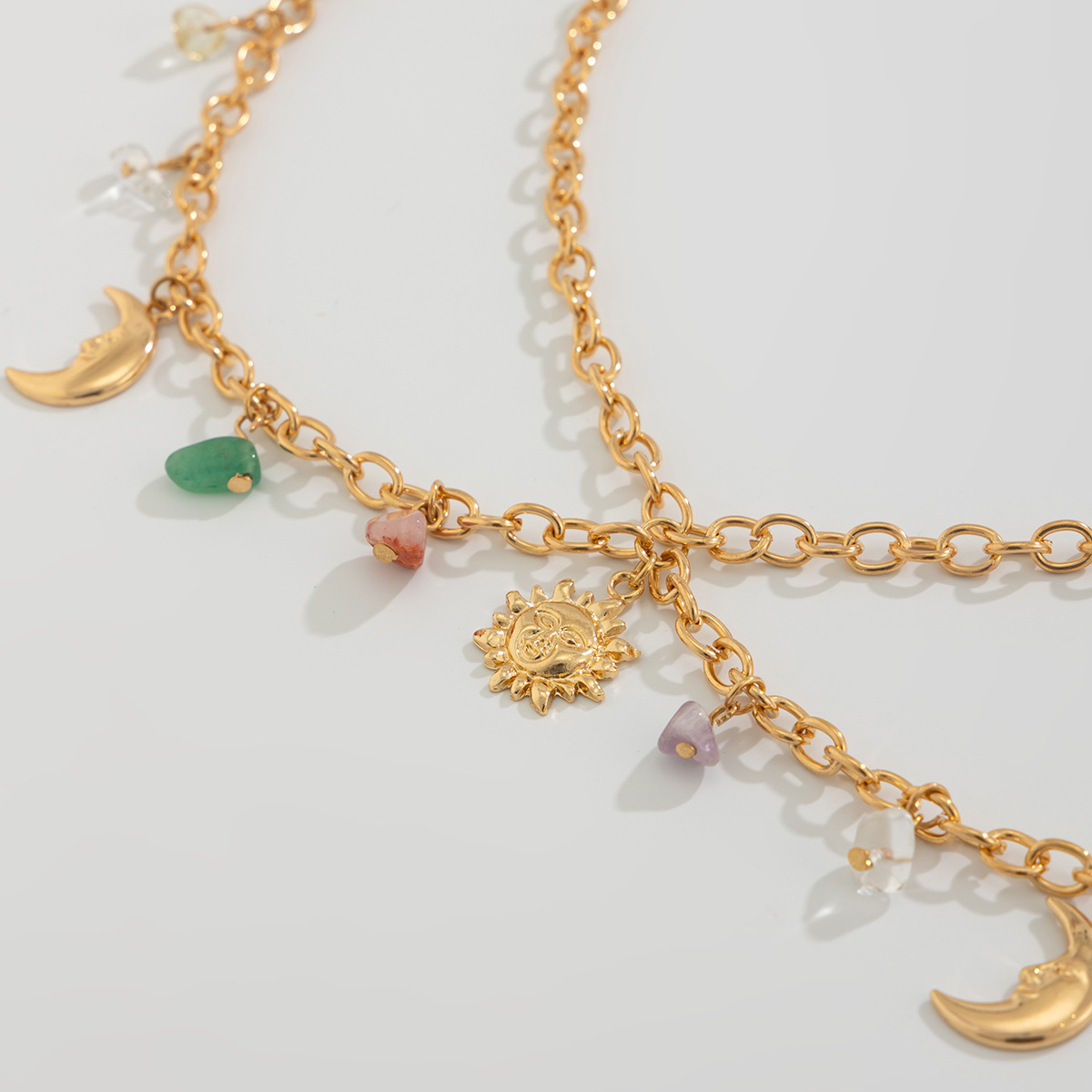 Boho Star Moon Sun Pendant Wai - Body Jewelry Gold บทวิจารณ์และราคา