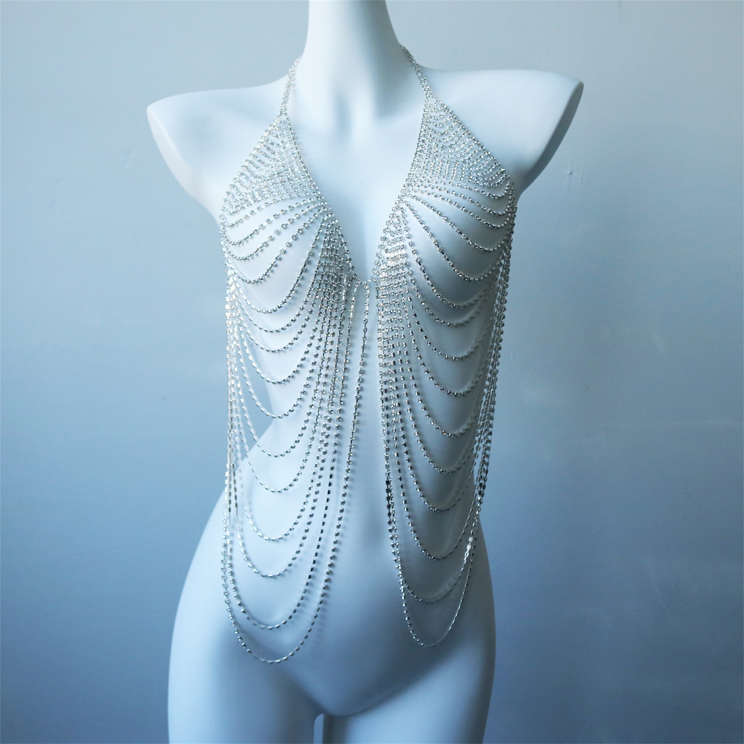 Women's Multi-Layer Chest Chai - Body Jewelry Harness บทวิจารณ์และราคา