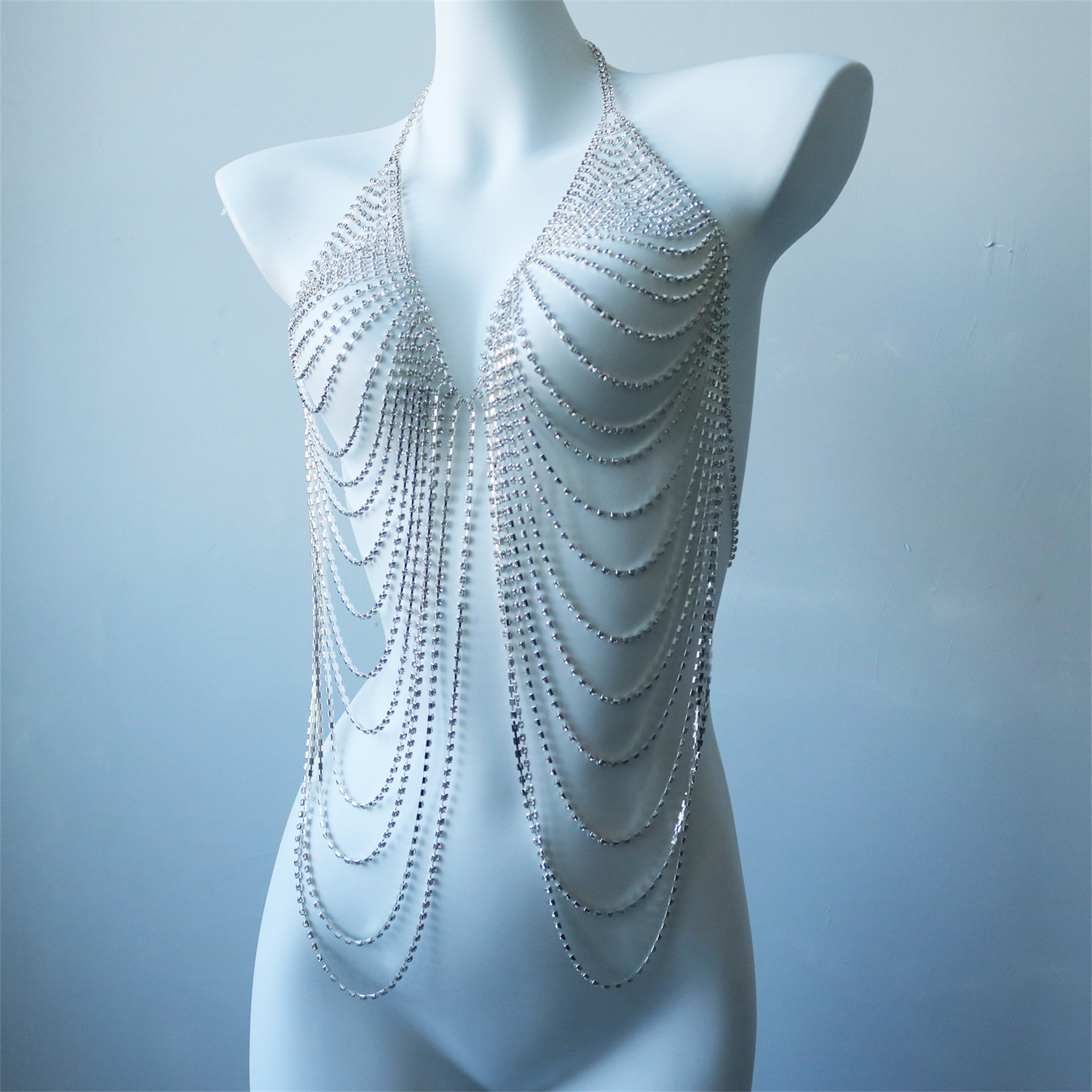 Women's Multi-Layer Chest Chai - Body Jewelry Harness บทวิจารณ์และราคา