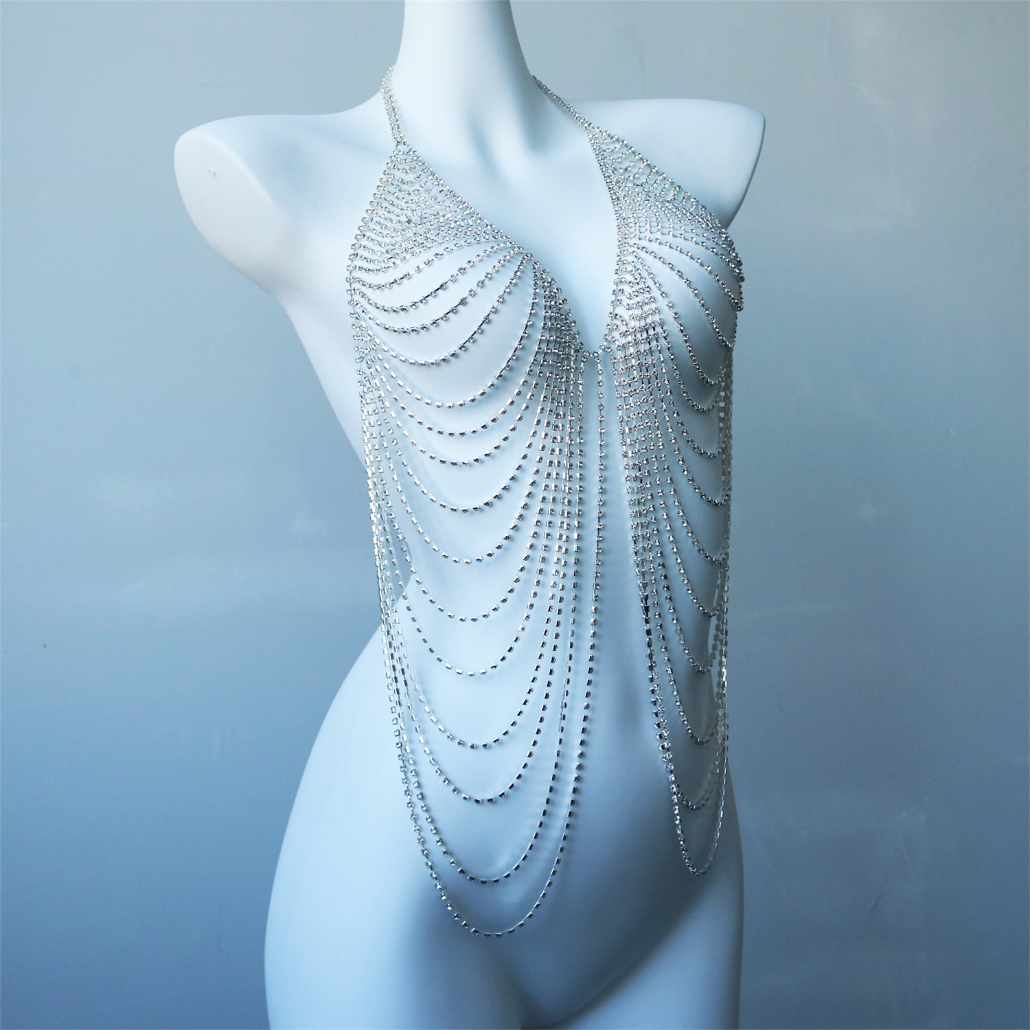 Women's Multi-Layer Chest Chai - Body Jewelry Harness บทวิจารณ์และราคา