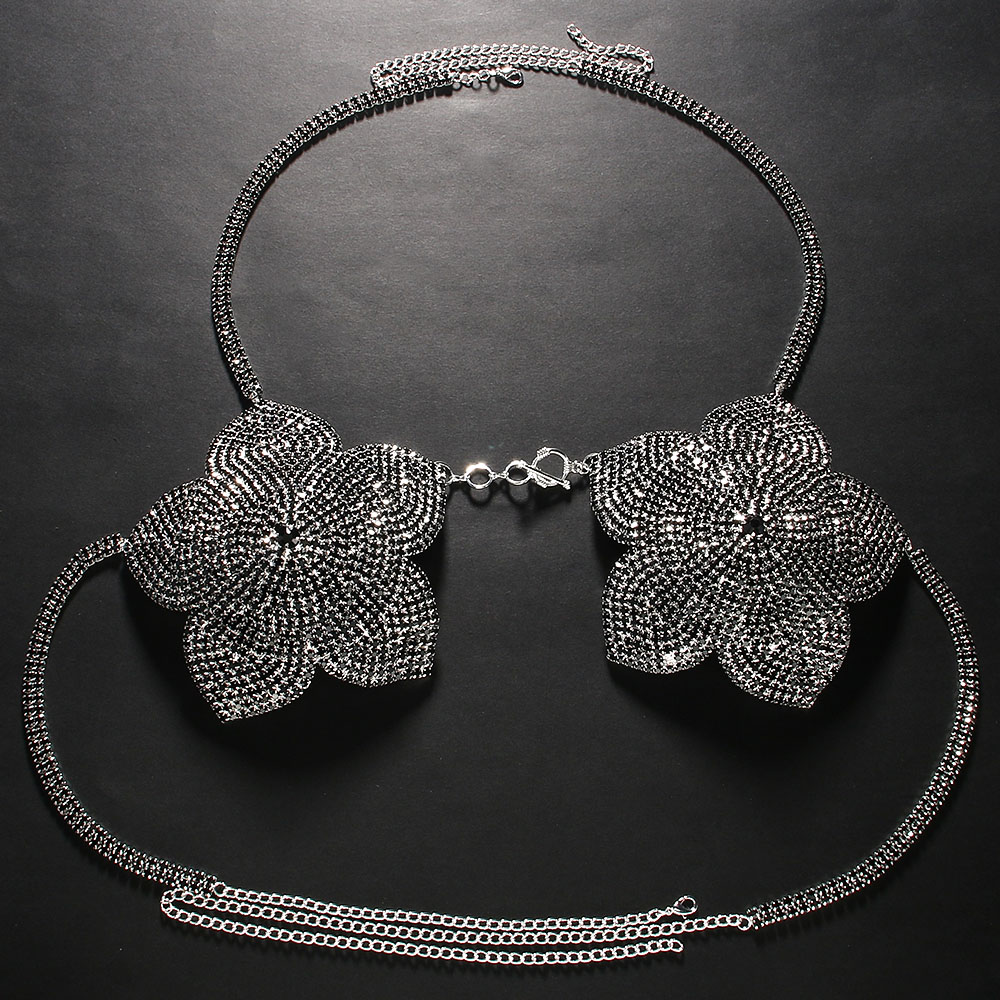 Stonefans Black Crystal Flower - Body Jewelry Harness บทวิจารณ์และราคา
