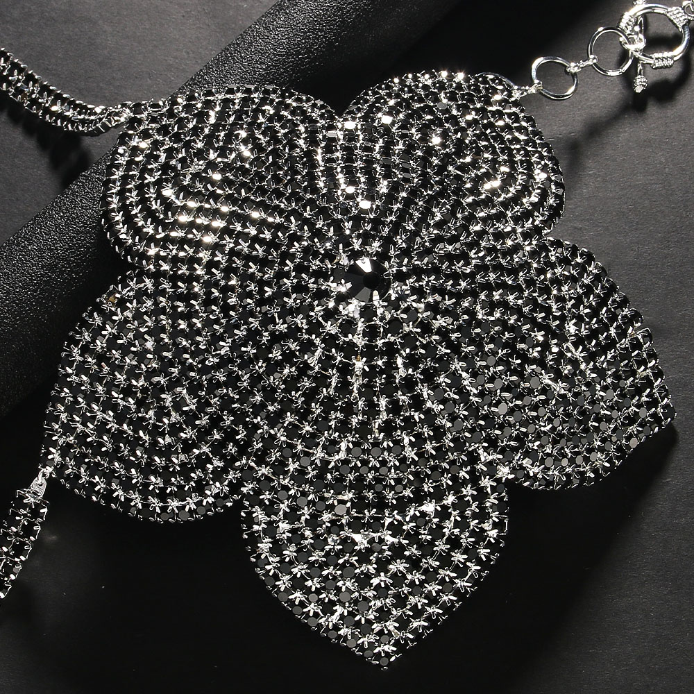 Stonefans Black Crystal Flower - Body Jewelry Harness บทวิจารณ์และราคา