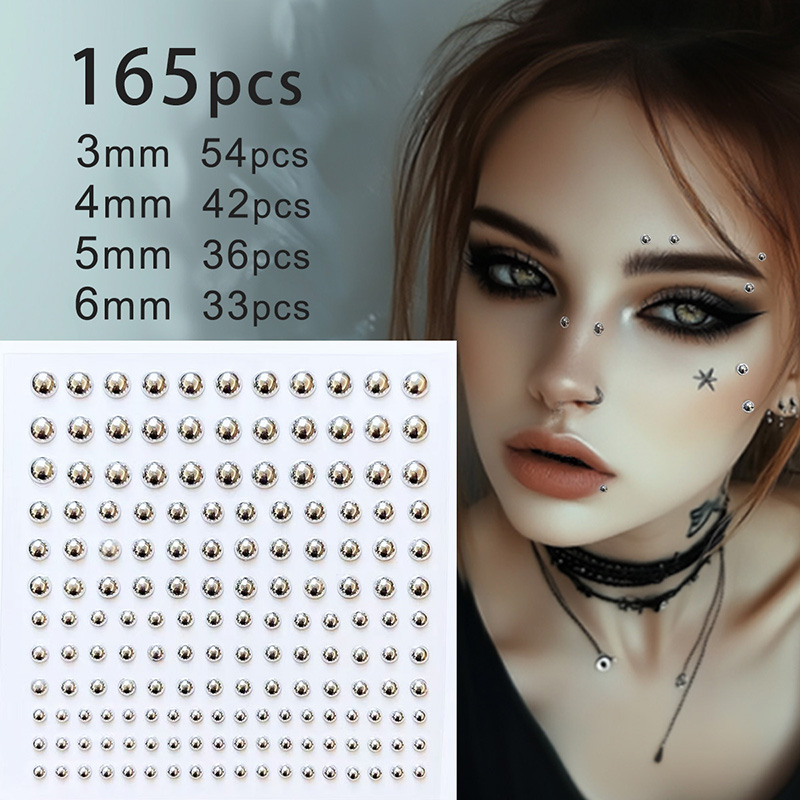 3D Face Eyes Party Makeup Tatt - Body Jewelry Diamond บทวิจารณ์และราคา