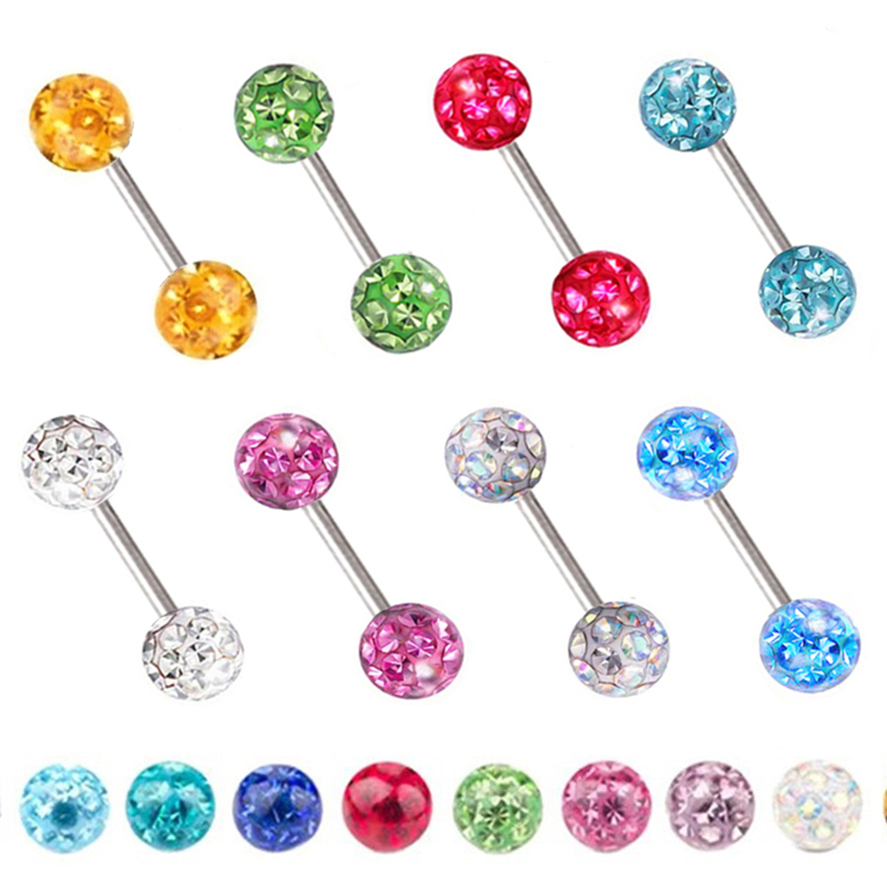 16g Double Epoxy Crystal Steel - Body Jewellery บทวิจารณ์และราคา