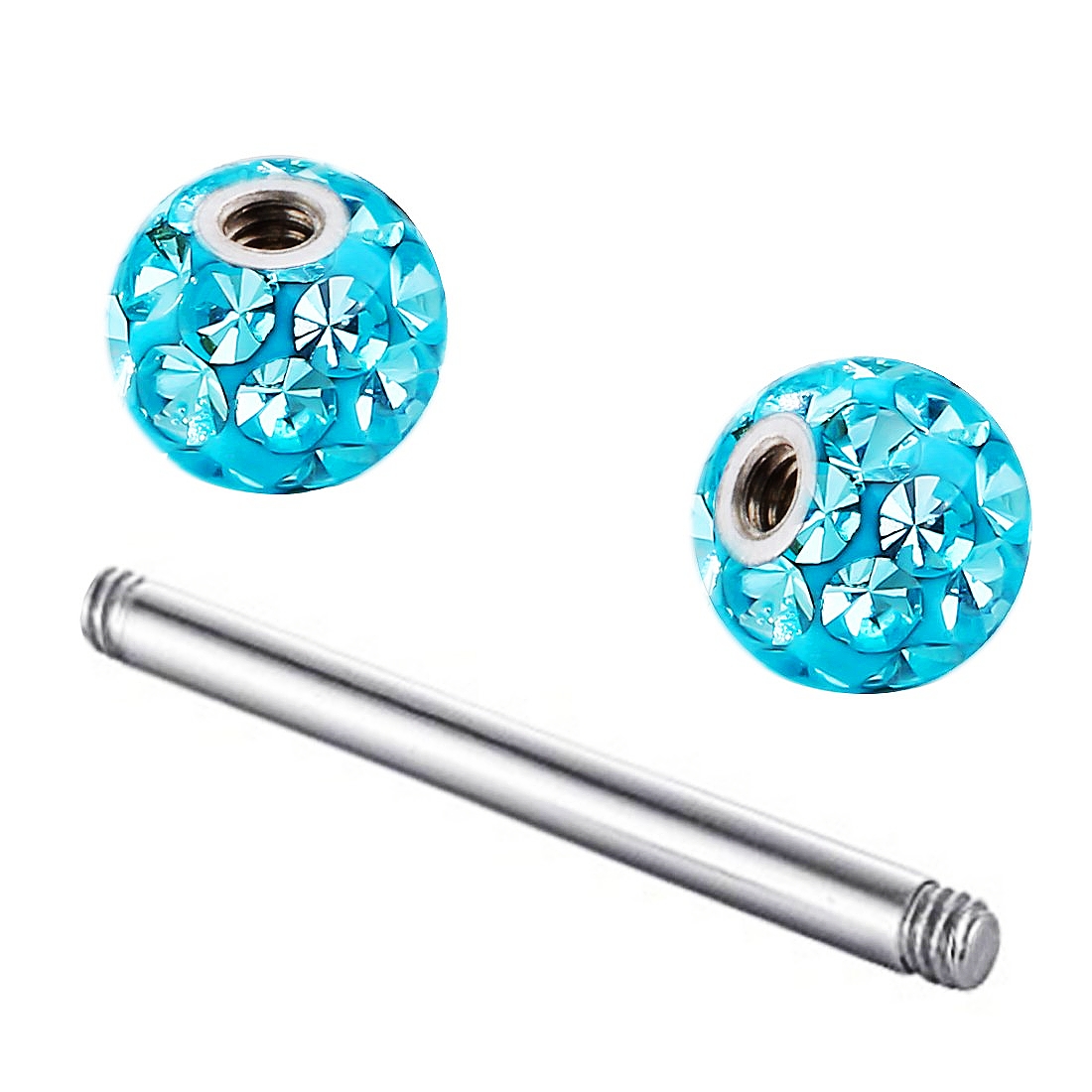 16g Double Epoxy Crystal Steel - Body Jewellery บทวิจารณ์และราคา