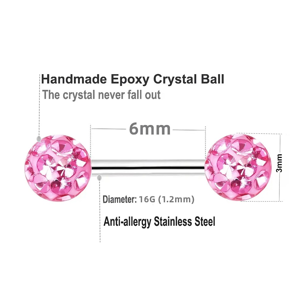 16g Double Epoxy Crystal Steel - Body Jewellery บทวิจารณ์และราคา