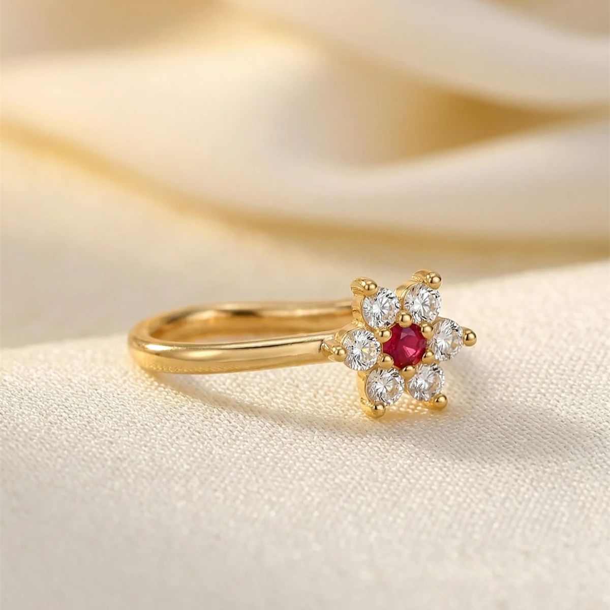 1PC Flower Shaped No Piercing  - Body Jewelry On Sale บทวิจารณ์และราคา