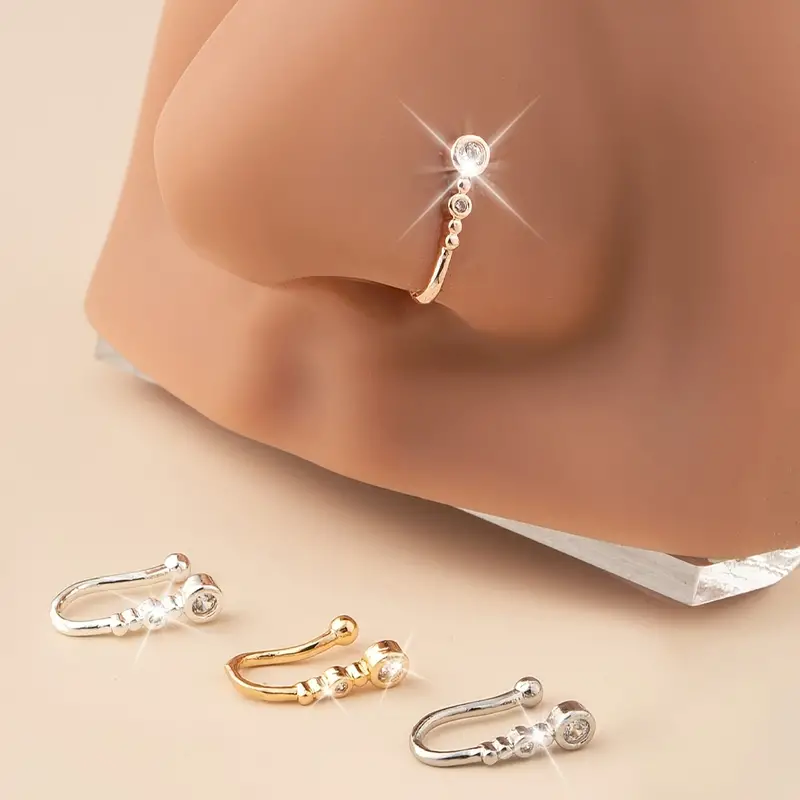 1pc U-Shape Non-Piercing Nose  - Body Jewellery บทวิจารณ์และราคา