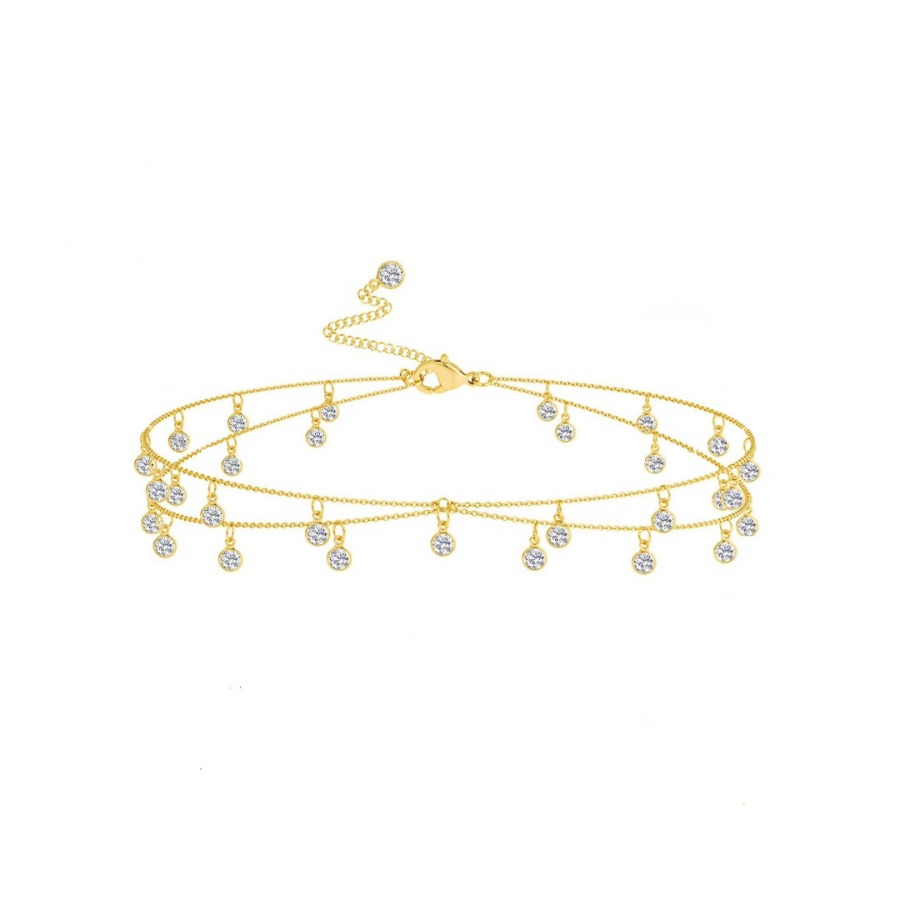 Fashion Boho Double Layer Rhin - Body Jewelry Gold บทวิจารณ์และราคา