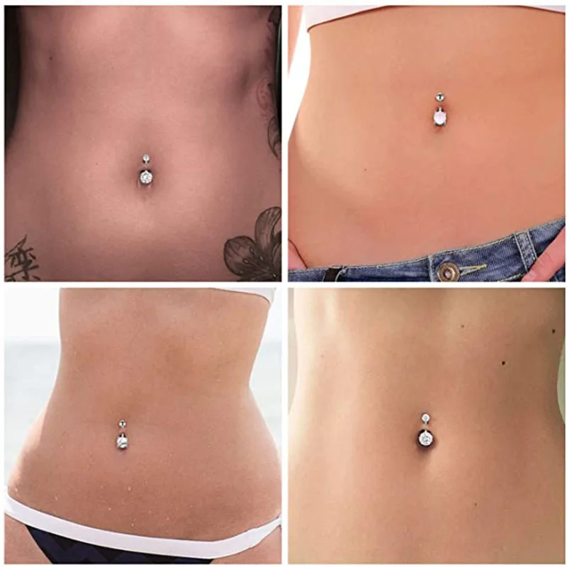 G23 Titanium CZ Stone Navel Ea - Body Jewellery บทวิจารณ์และราคา