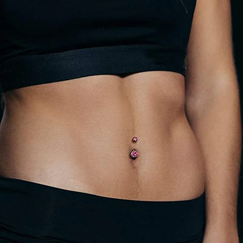G23 Titanium CZ Stone Navel Ea - Body Jewellery บทวิจารณ์และราคา
