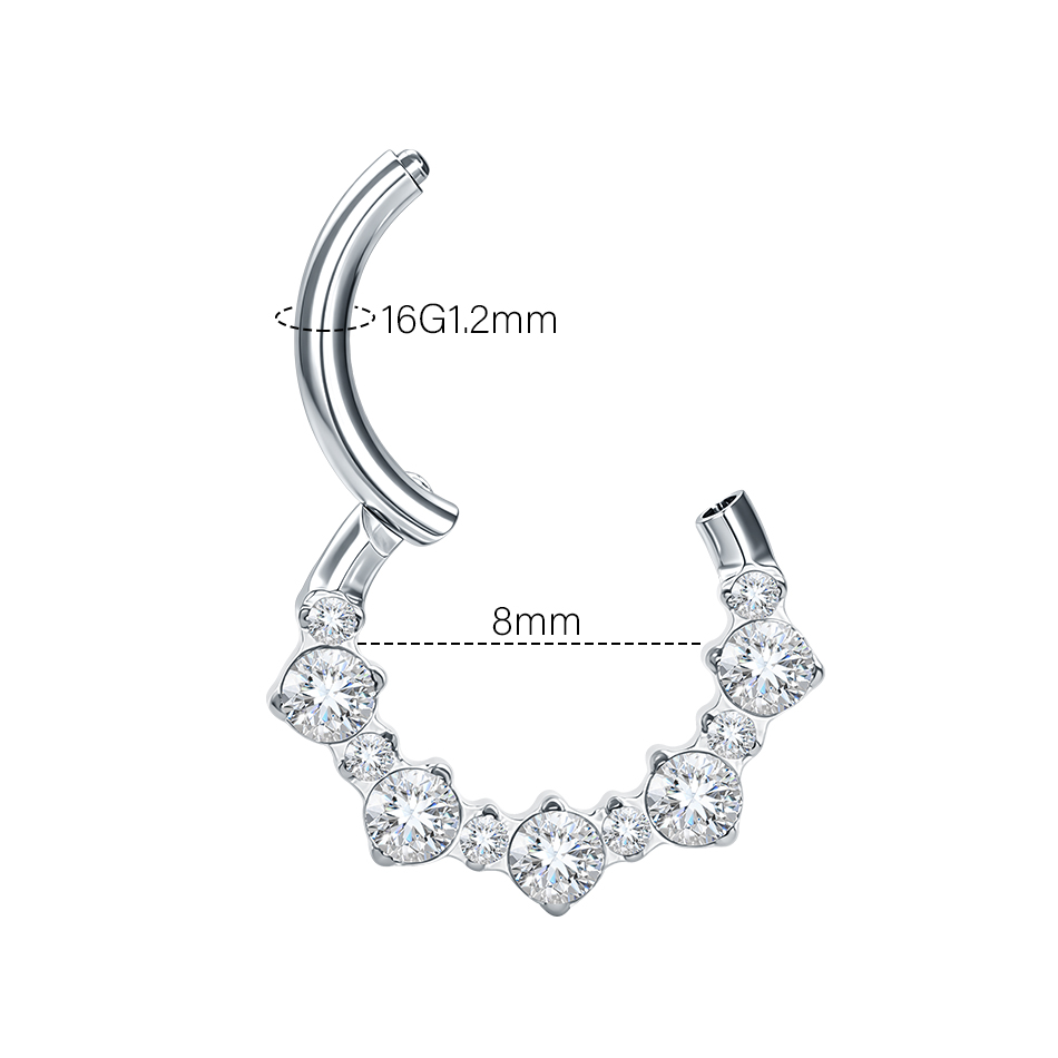 1PC Titanium Piercing Nariz Se - Body Jewellery บทวิจารณ์และราคา