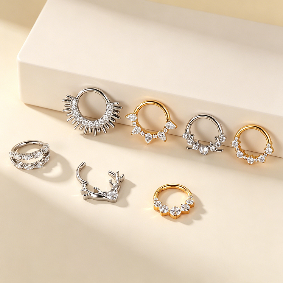 1PC Titanium Piercing Nariz Se - Body Jewellery บทวิจารณ์และราคา