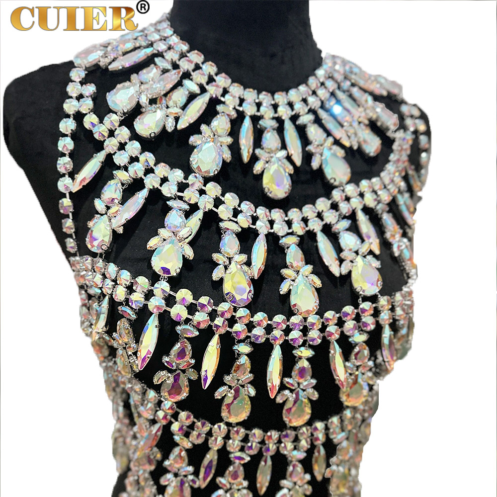 CUIER Gorgeous Crystal AB Glas - Body Jewelry Top บทวิจารณ์และราคา