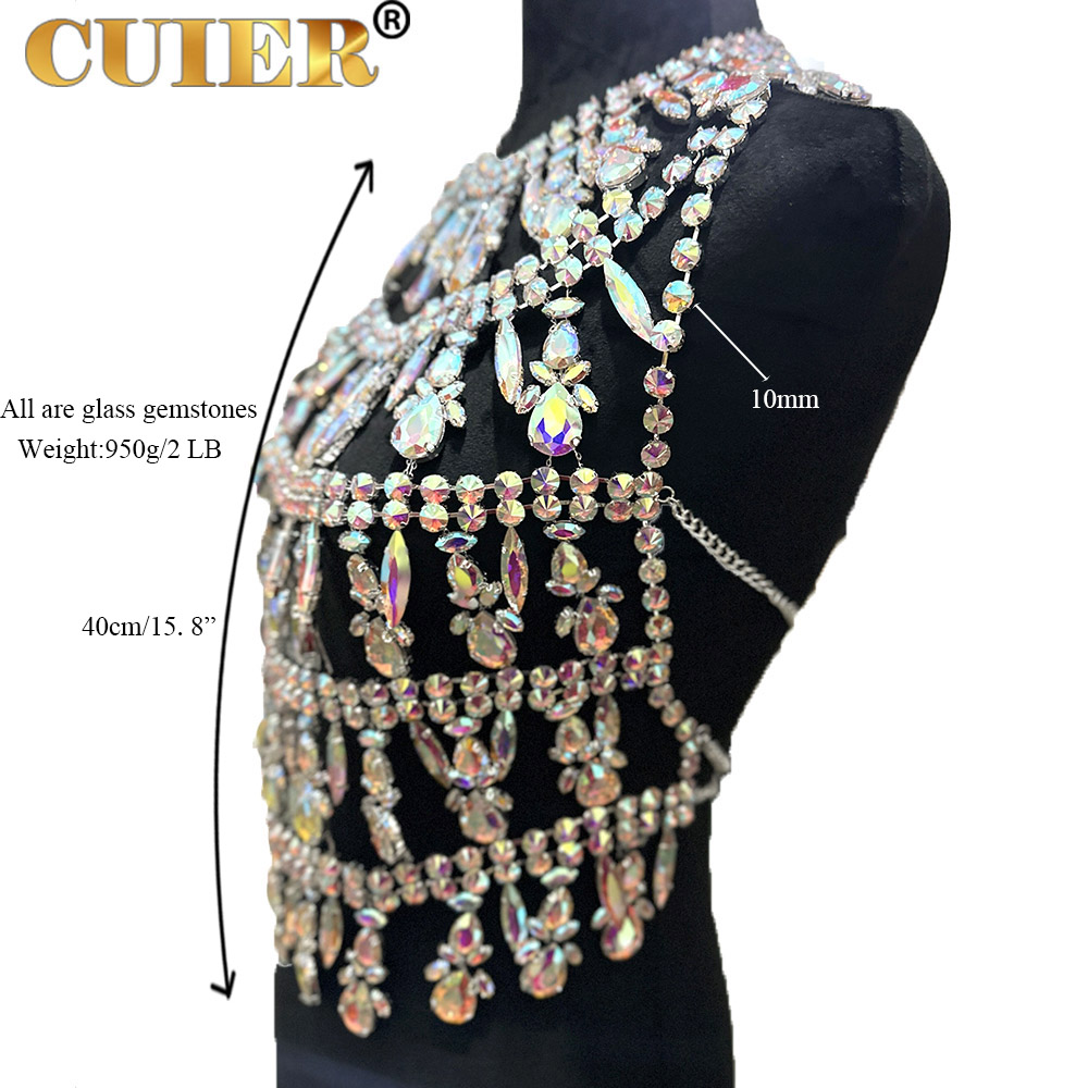 CUIER Gorgeous Crystal AB Glas - Body Jewelry Top บทวิจารณ์และราคา