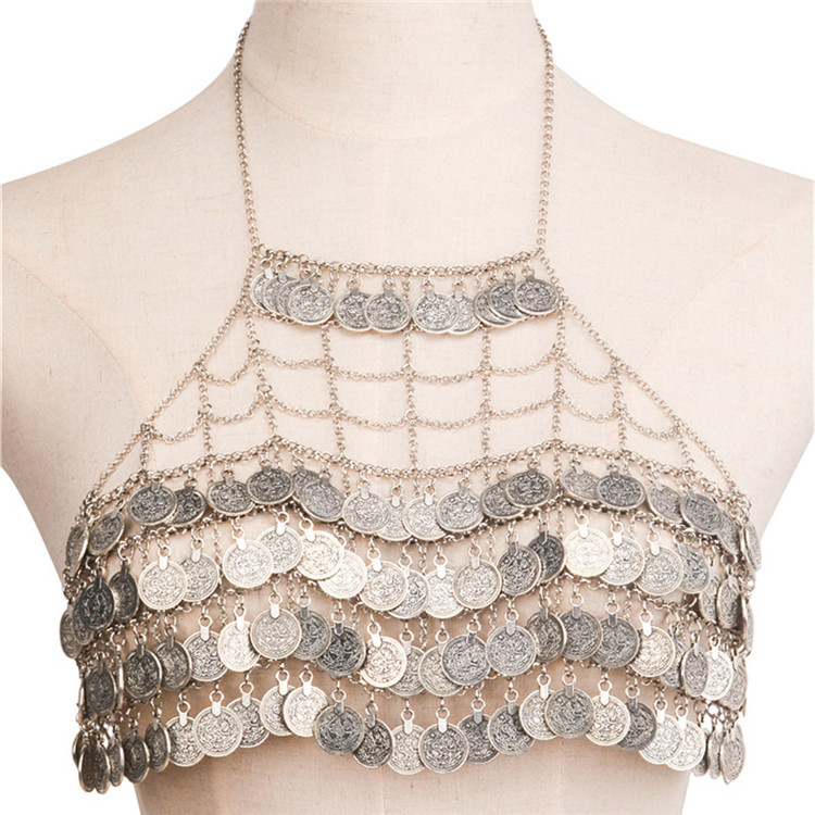 Beach Gypsy Coin Tassel Sexy B - Body Jewelry Harness บทวิจารณ์และราคา