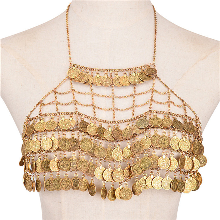 Beach Gypsy Coin Tassel Sexy B - Body Jewelry Harness บทวิจารณ์และราคา