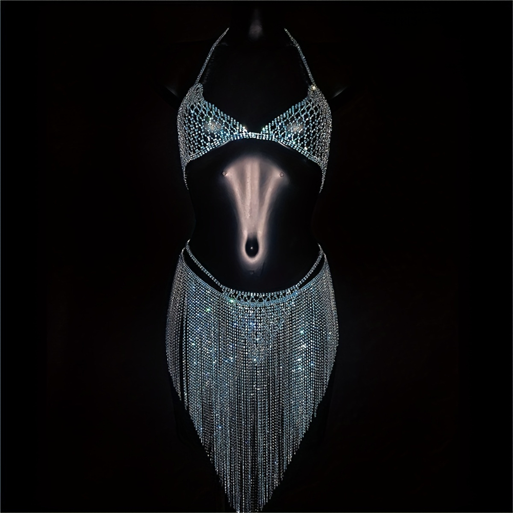 3pc Sexy Shiny S Blue Crystal  - Body Jewelry Top บทวิจารณ์และราคา