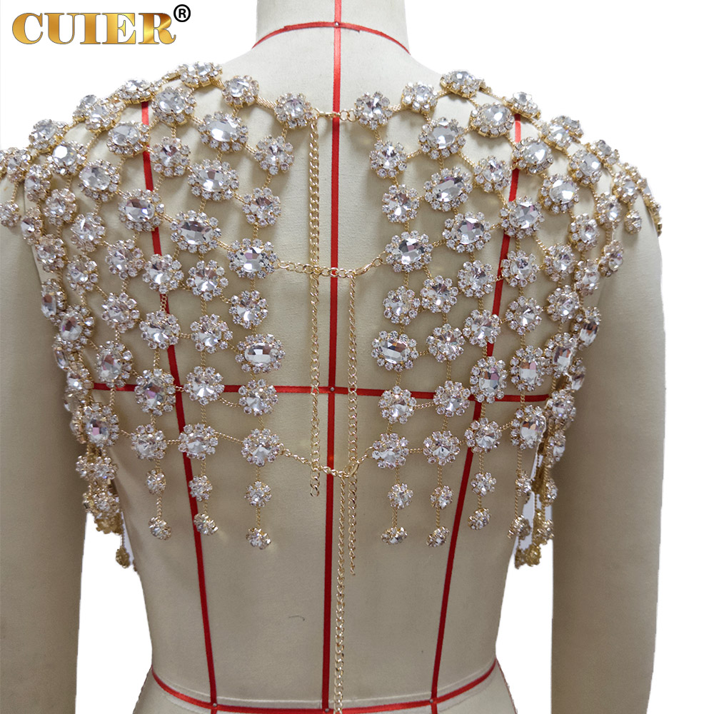 CUIER Women's Gold Rhinestone  - Body Jewelry Top บทวิจารณ์และราคา