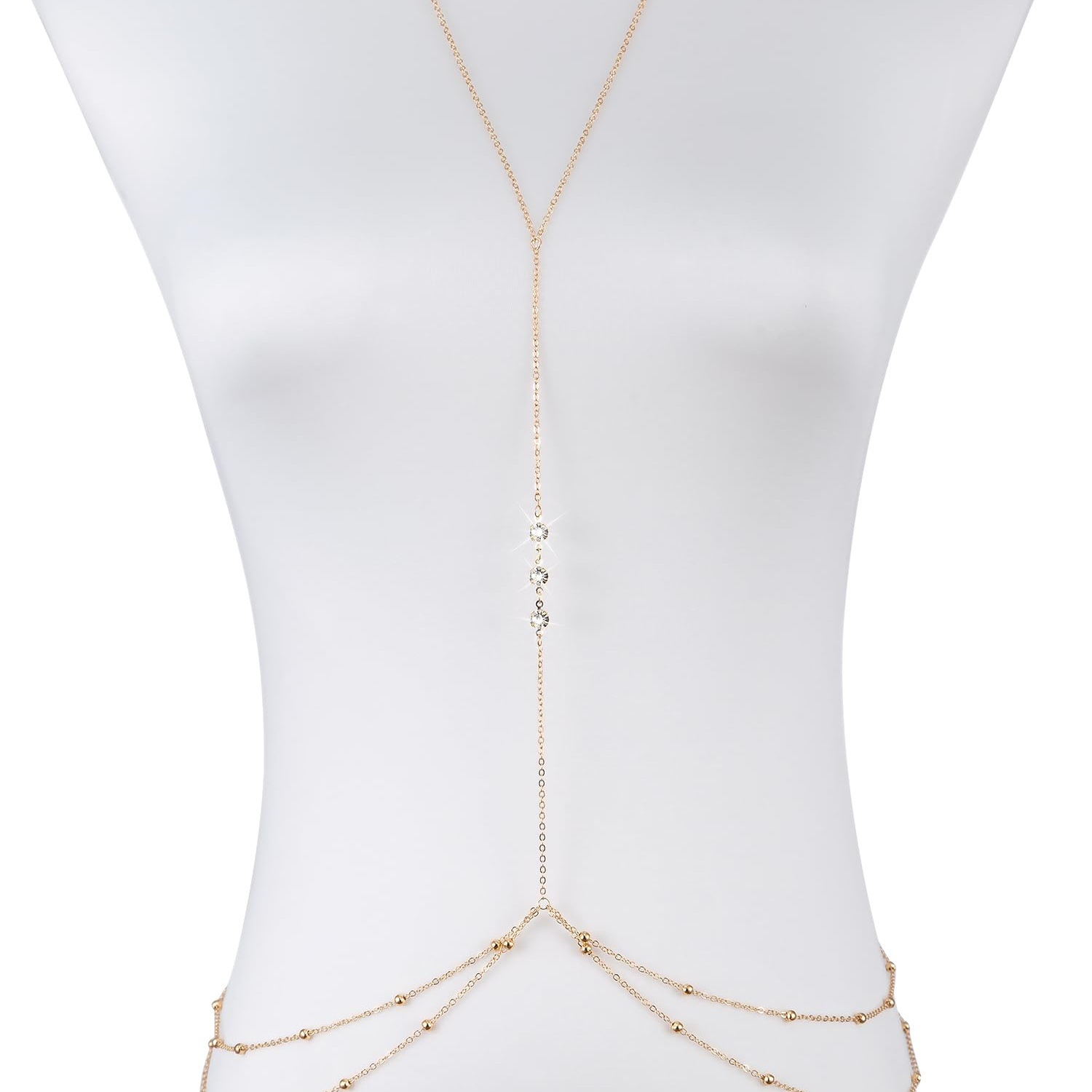 Simple Long Imitation crystal  - Body Jewelry Harness บทวิจารณ์และราคา