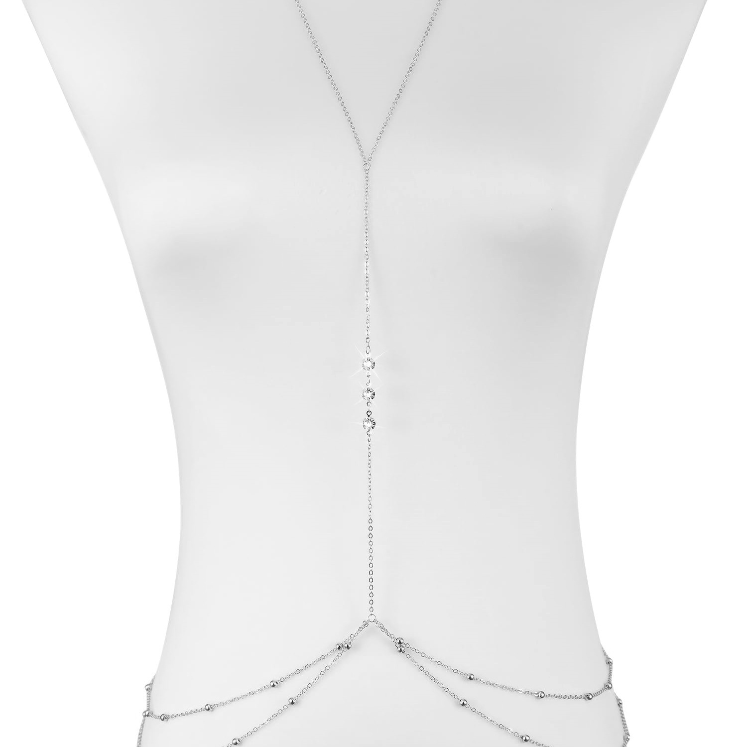 Simple Long Imitation crystal  - Body Jewelry Harness บทวิจารณ์และราคา