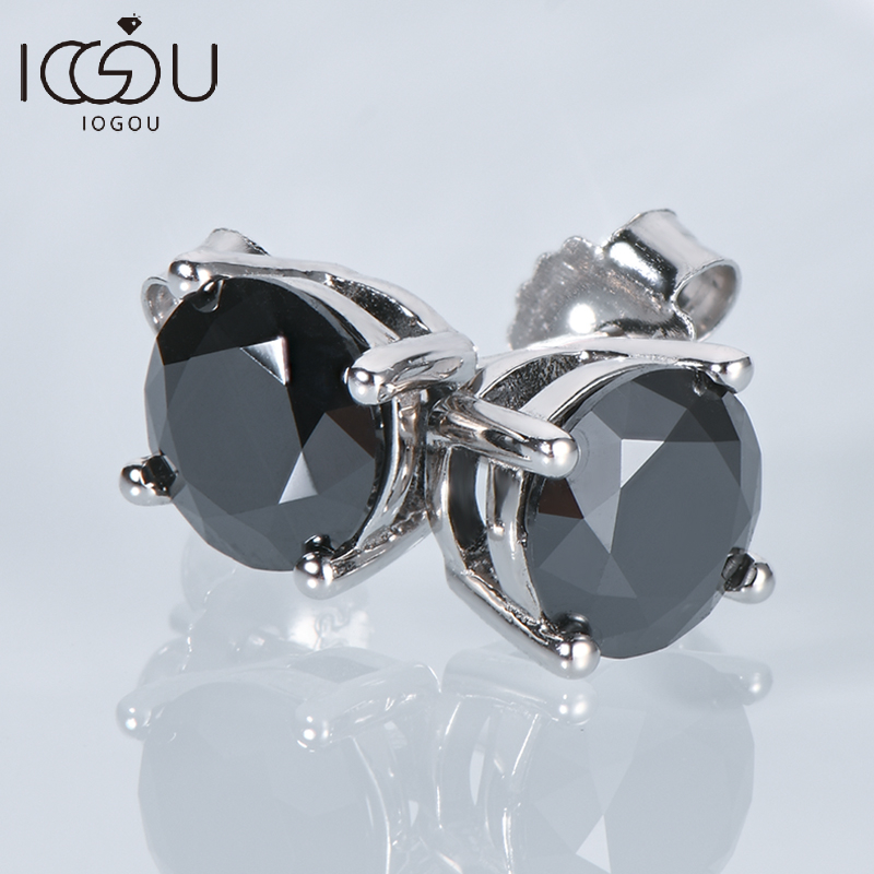 IOGOU 8mm 2CT Solitaire Black  - Body Jewelry Diamond บทวิจารณ์และราคา