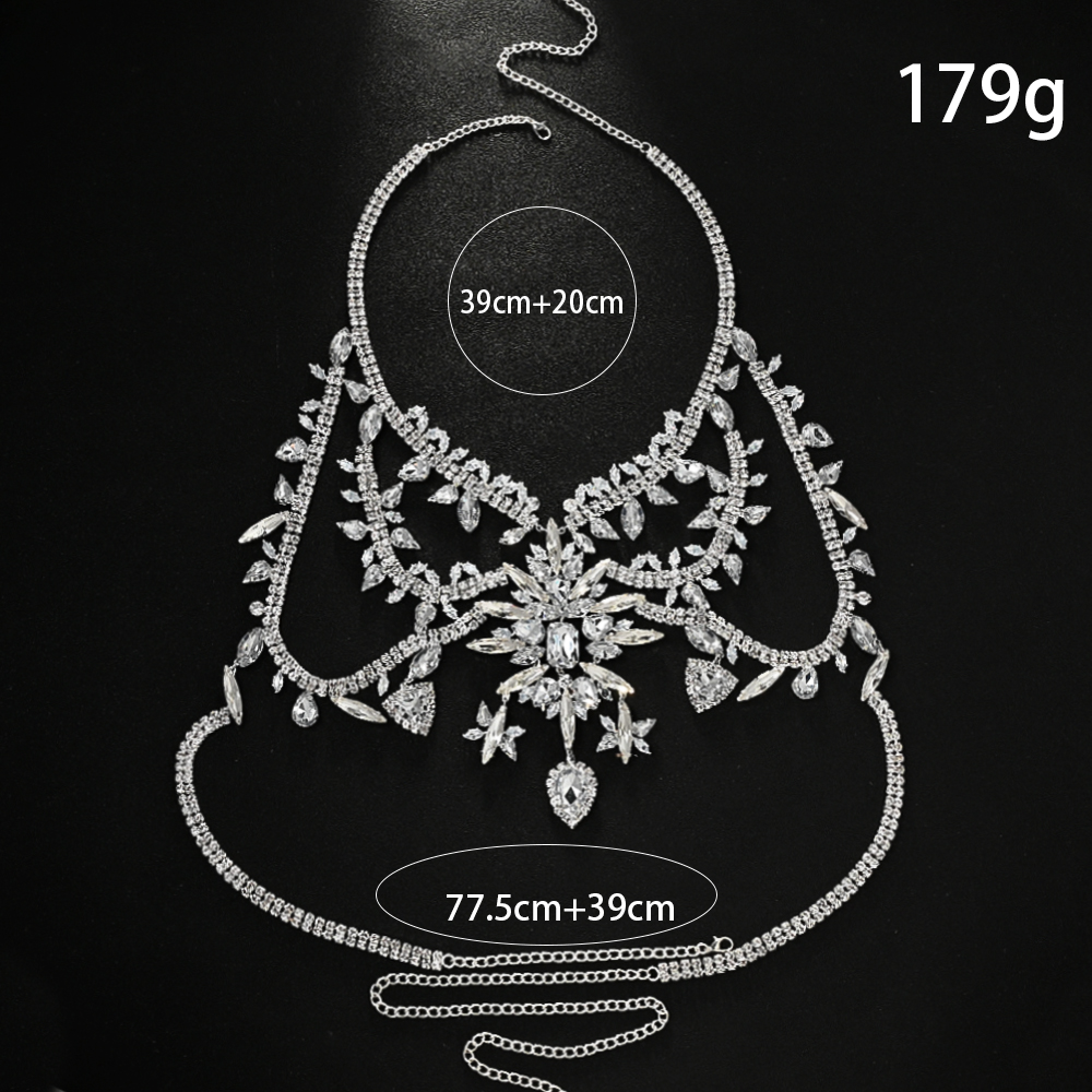 Summer Exaggerated Crystal Bra - Body Jewelry Top บทวิจารณ์และราคา