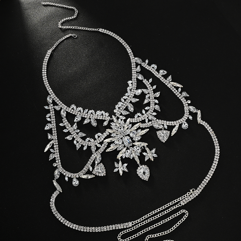 Summer Exaggerated Crystal Bra - Body Jewelry Top บทวิจารณ์และราคา