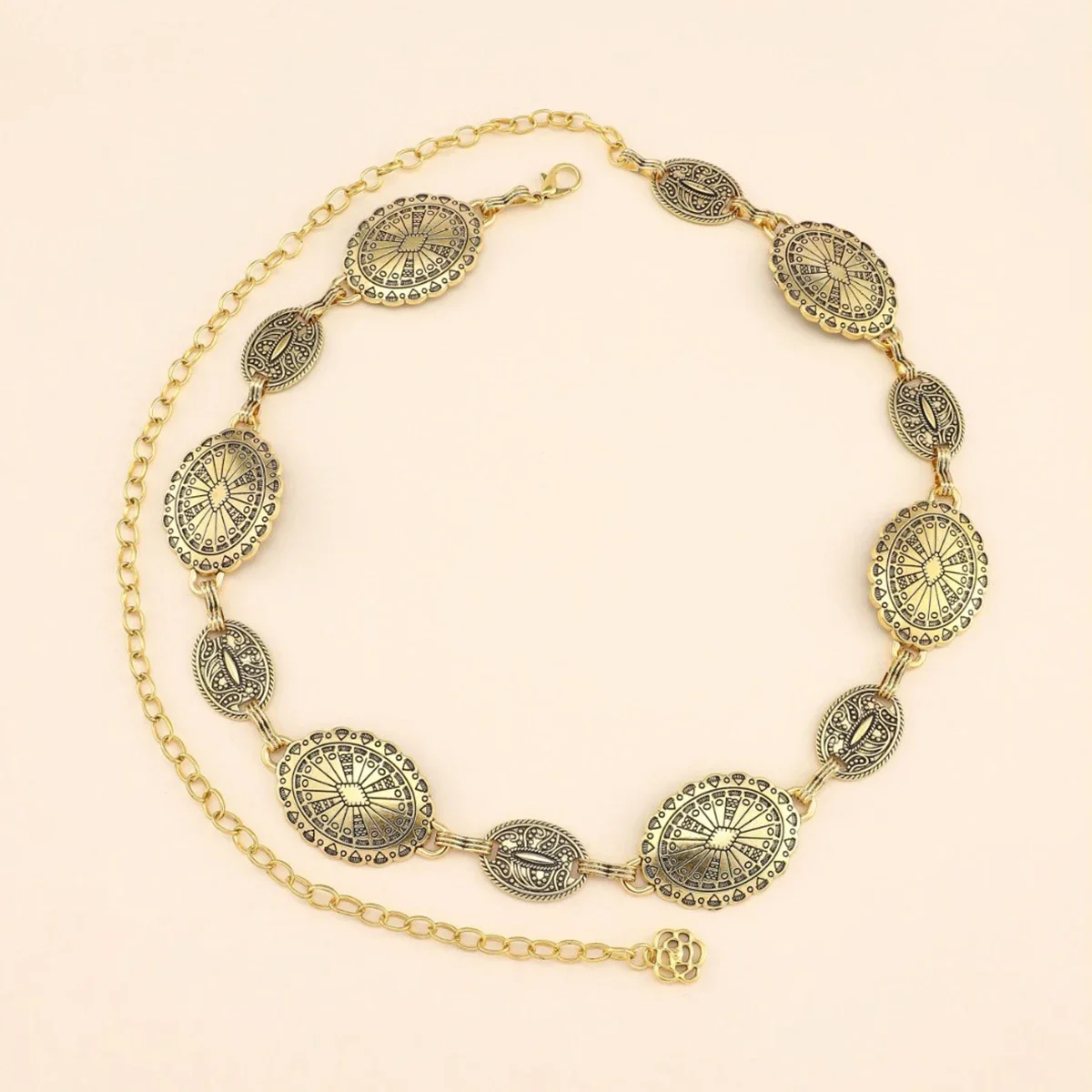 2025 New Fashion Vintage Oval  - Body Jewelry Gold บทวิจารณ์และราคา