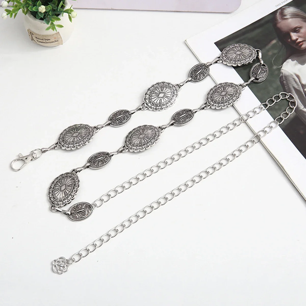 2025 New Fashion Vintage Oval  - Body Jewelry Gold บทวิจารณ์และราคา