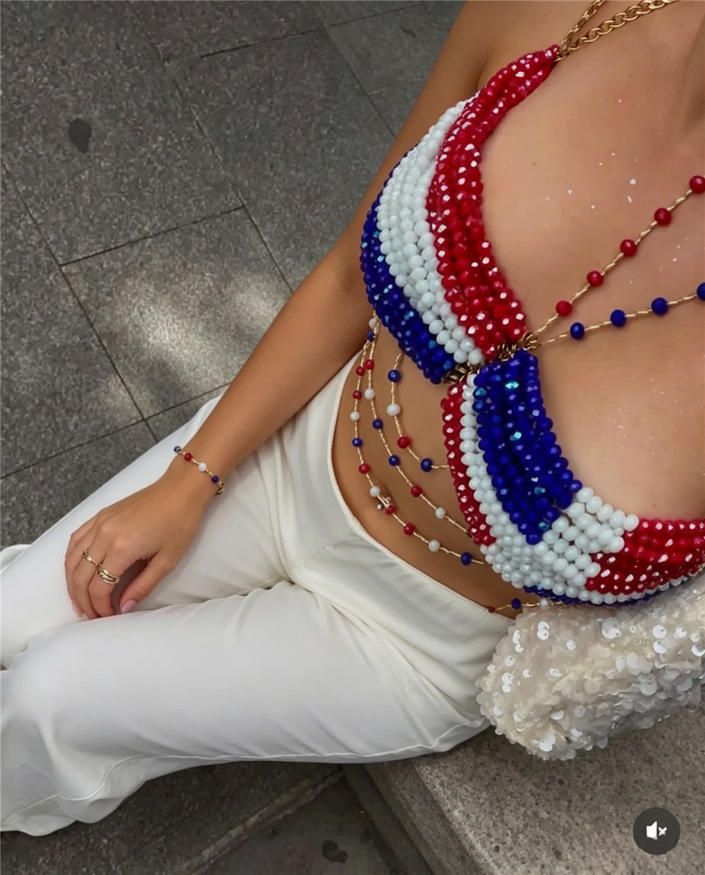 2026 Handcrafted Red White Blu - Body Jewelry Top บทวิจารณ์และราคา