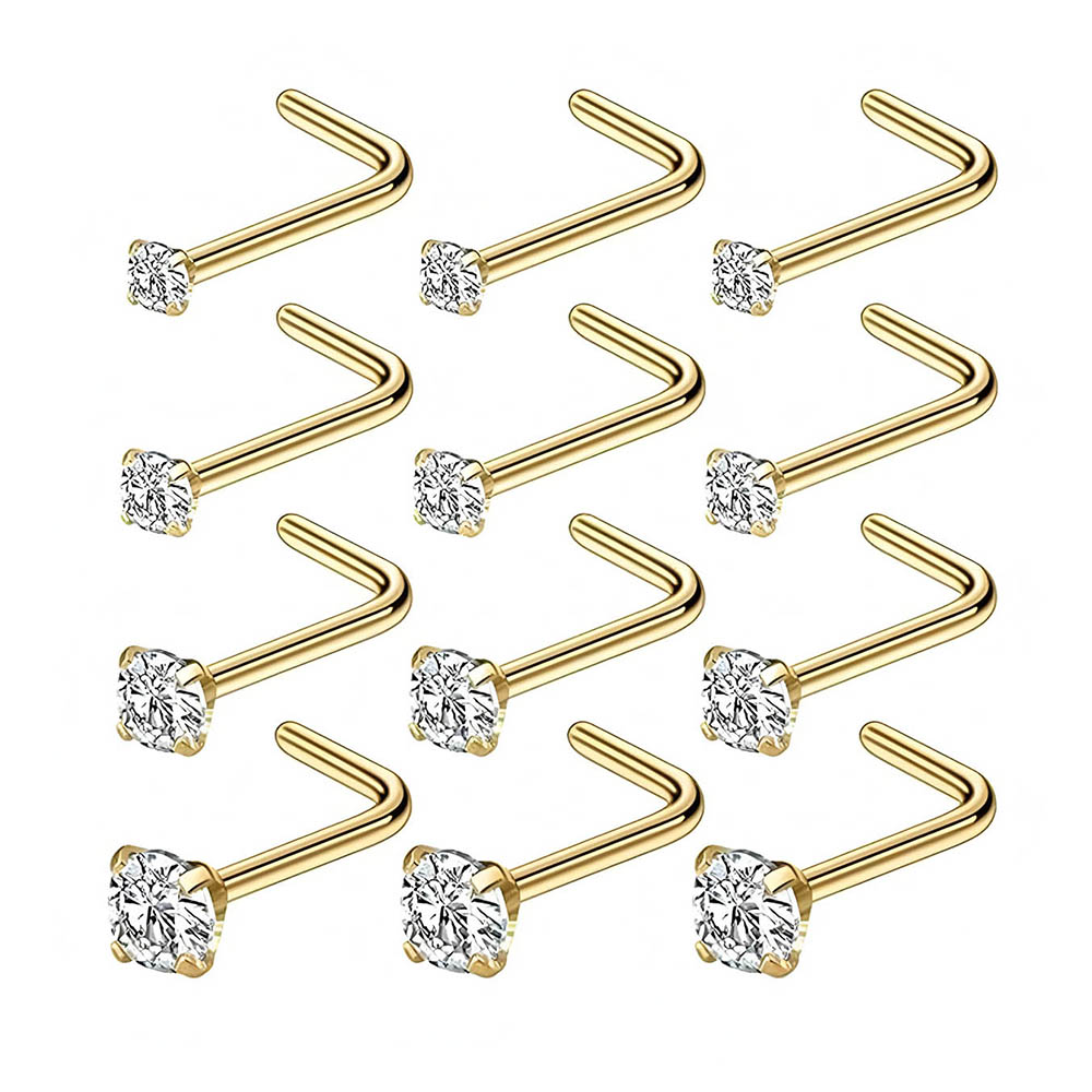 12-Piece Full Set 316L Hypoall - Body Jewelry Diamond บทวิจารณ์และราคา