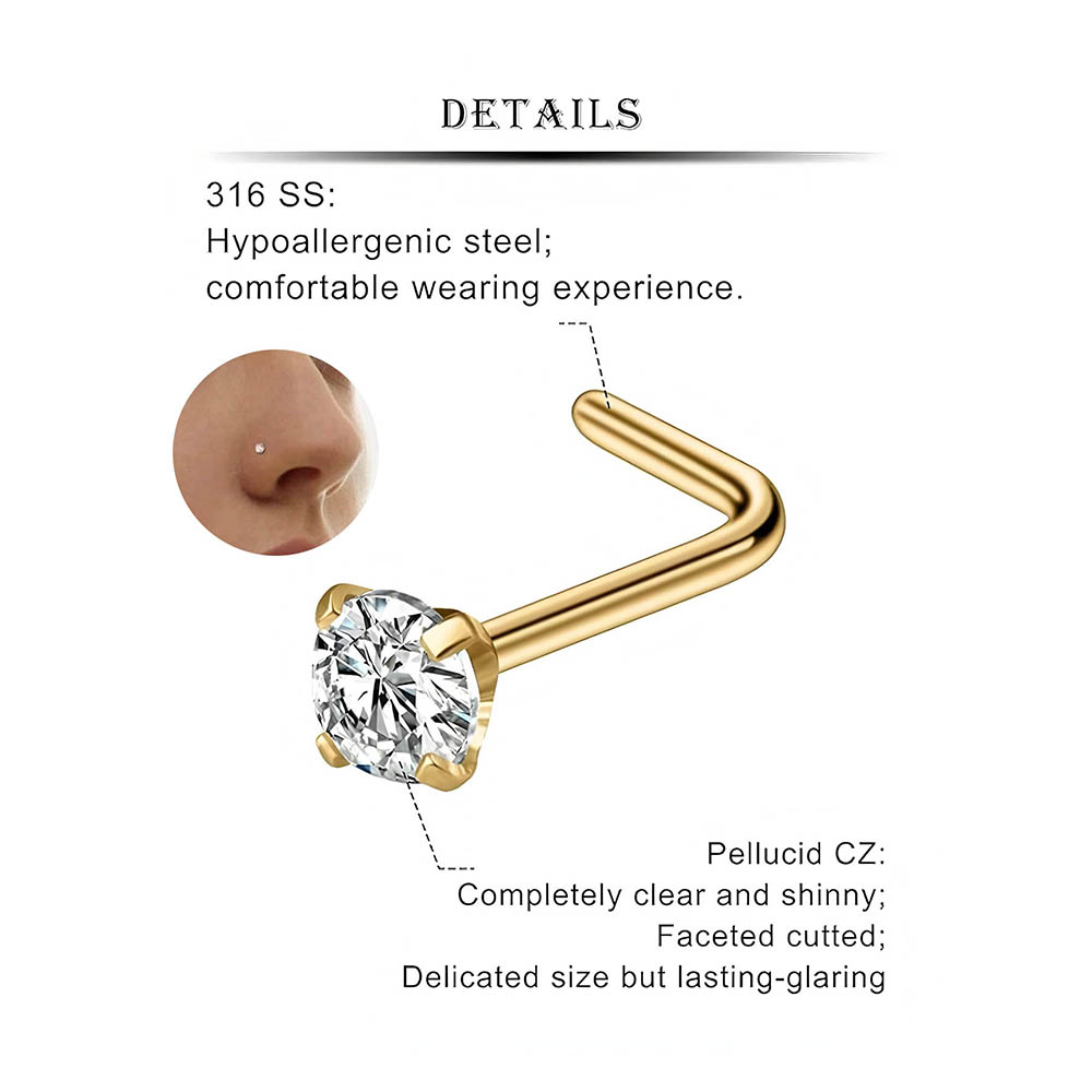 12-Piece Full Set 316L Hypoall - Body Jewelry Diamond บทวิจารณ์และราคา
