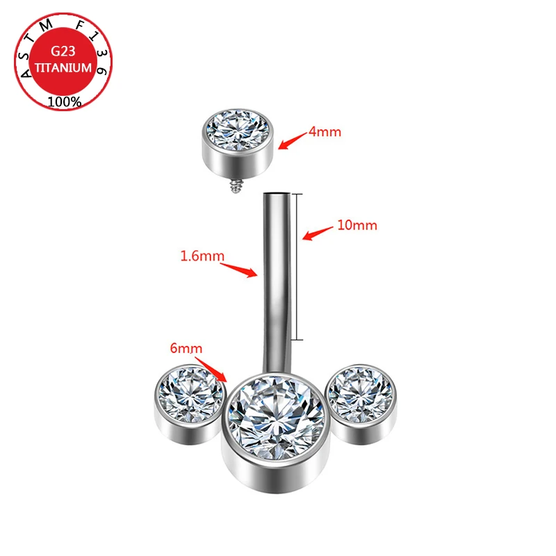 G23 Titanium Premium Gem Stone - Body Jewellery บทวิจารณ์และราคา